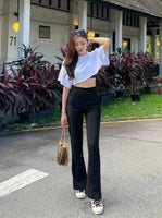 Judith Cropped Top (White/Black)