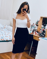 Classic Black Skirt (Stretchable)