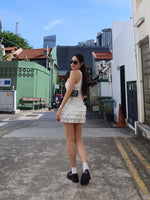 White Tank Dress with Tiered Ruffles