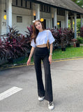 Judith Cropped Top (White/Black)