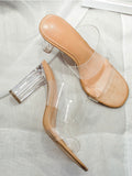 Transparent 2 Strap Heels (Nude)