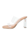 Transparent 2 Strap Heels (Nude)