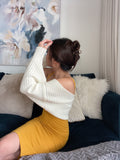 *Premium* Bolero Cardigan (Cream/ Black)