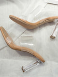 Transparent 2 Strap Heels (Nude)