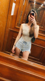 Distressed Denim Shorts V2