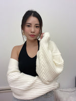 *Premium* Bolero Cardigan (Cream/ Black)